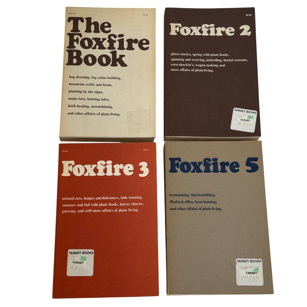 Foxfire Book Series Lot Volumes 1 2 3 5 Vintage Appalachian Homesteading Skills